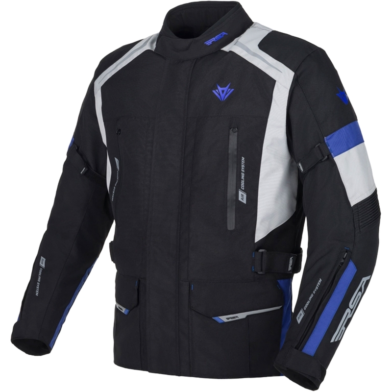 Kurtka motocyklowa RSA EXO 2 czarny/szary/niebieski