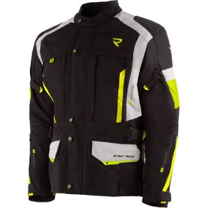 Kurtka motocyklowa Street Racer Hilax czarno-szaro-fluo-żółta