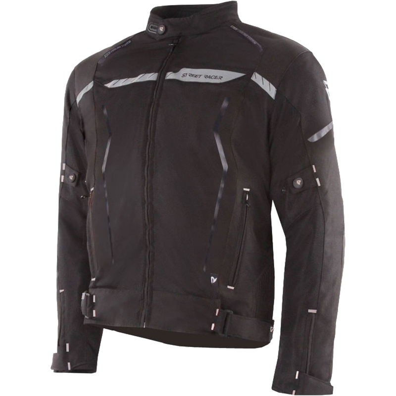 Kurtka motocyklowa Street Racer Flex w kolorze czarnym