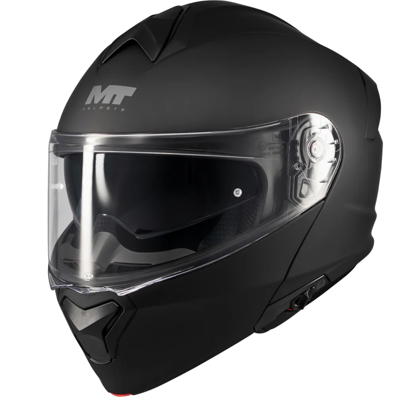 Kask motocyklowy typu flip-up MT Genesis SV Pure A1 matowy czarny