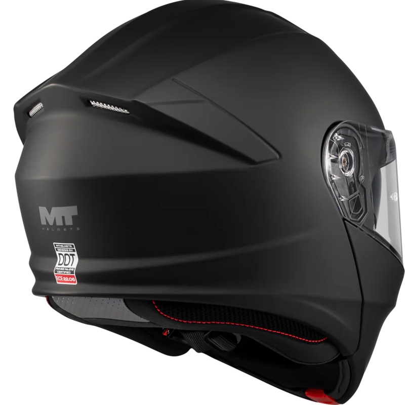 Kask motocyklowy typu flip-up MT Genesis SV Pure A1 matowy czarny