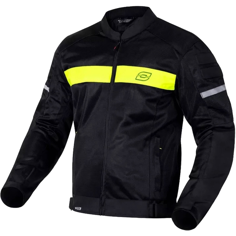 Kurtka motocyklowa Ozone Dart czarno-fluo żółta