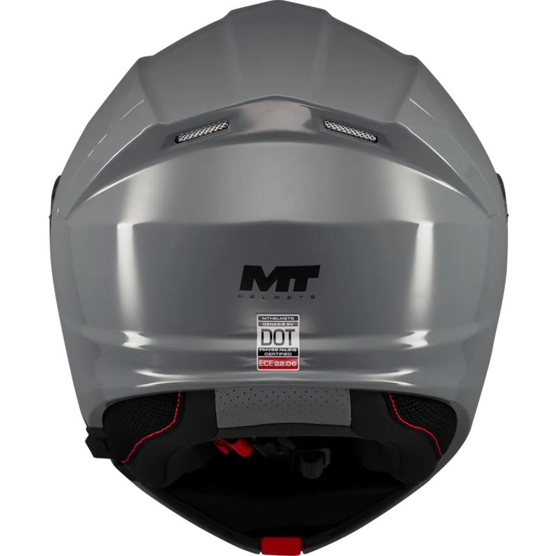 Kask motocyklowy typu flip-up MT Genesis SV Pure A12 szary