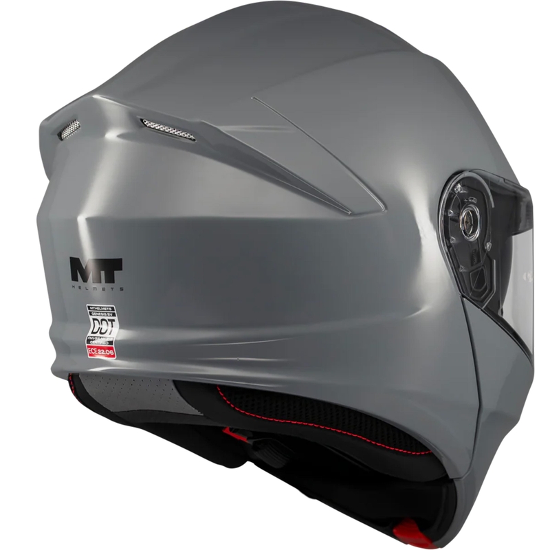Kask motocyklowy typu flip-up MT Genesis SV Pure A12 szary