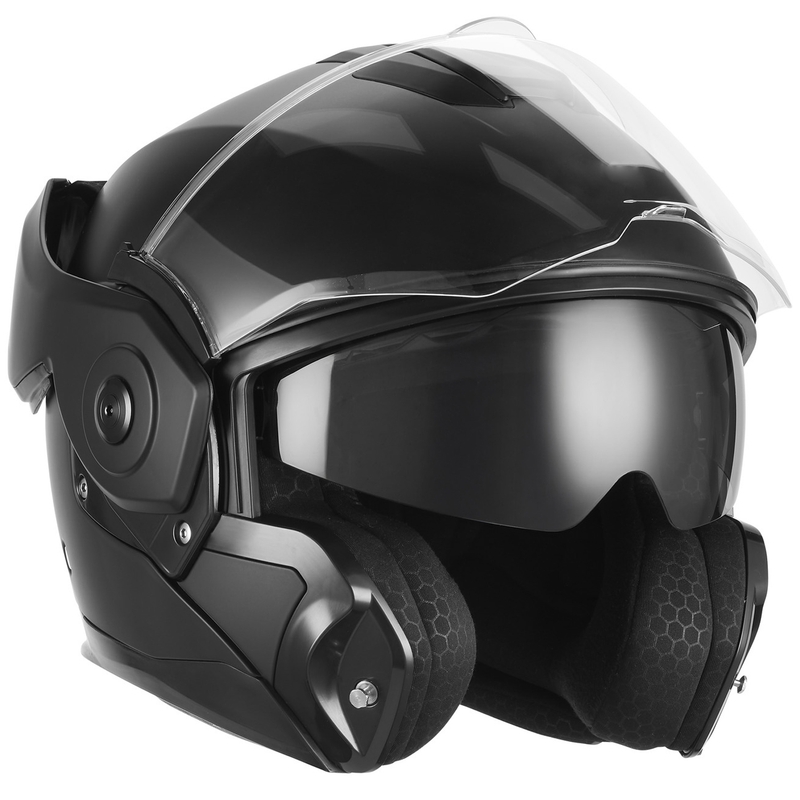 Kask motocyklowy typu flip-up NOX PREMIUM Spinner matowo-czarny