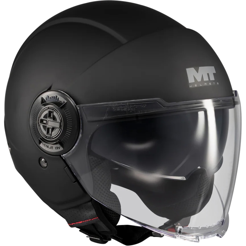 Kask motocyklowy otwarty MT Viale SV S Pure A1 matowy czarny