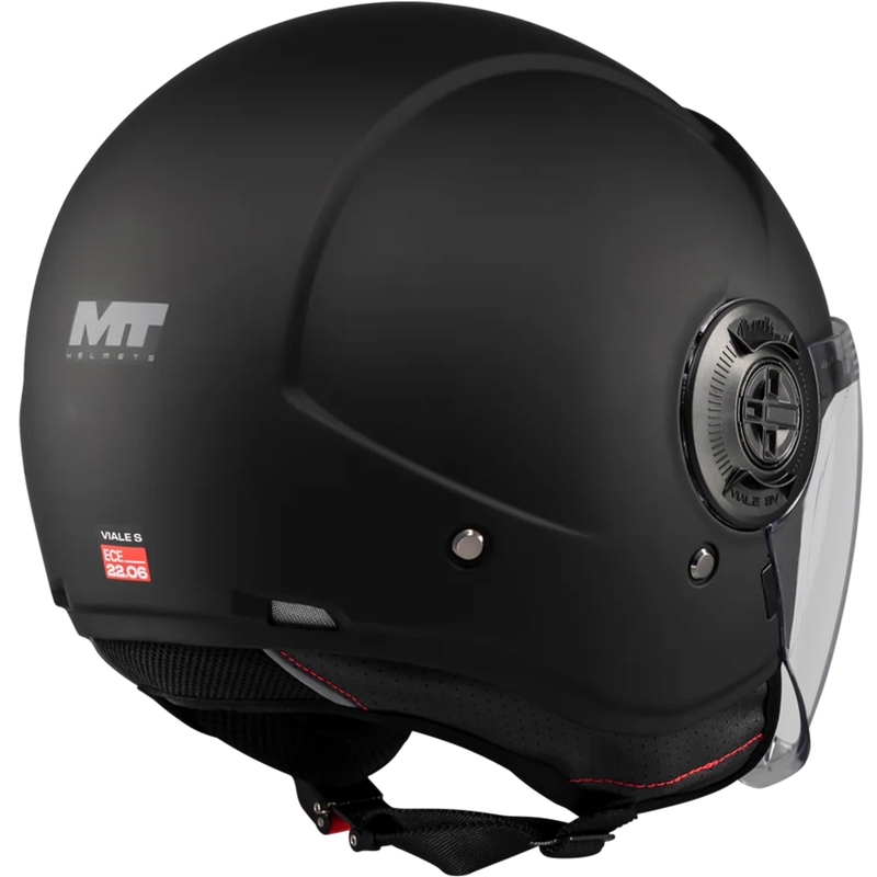 Kask motocyklowy otwarty MT Viale SV S Pure A1 matowy czarny