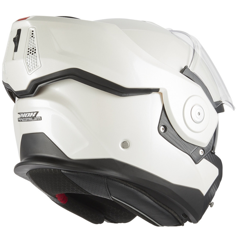 Kask motocyklowy z klapką NOX PREMIUM Spinner biały