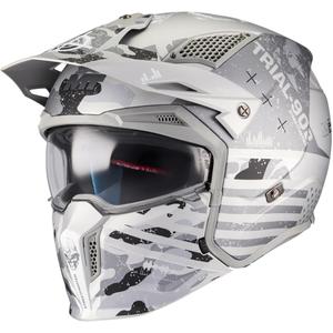 Kask motocyklowy modułowy MT Streetfighter SV S Belic A2 matowy biało-szary