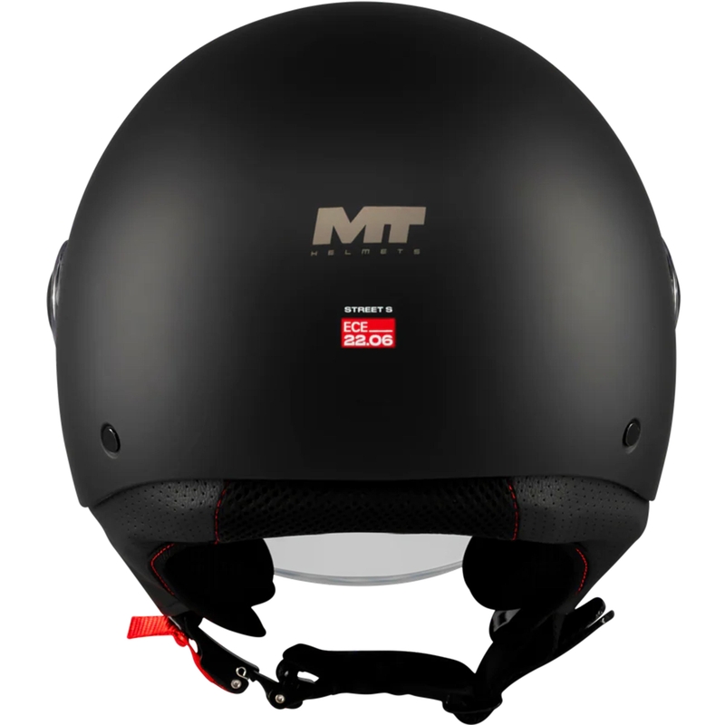 Kask motocyklowy otwarty MT Street S Pure A1 matowy czarny