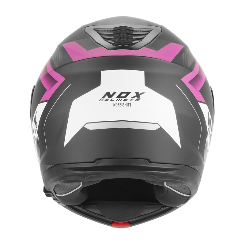 Kask motocyklowy z klapką NOX N968 Shift matowy czarno-biało-różowy