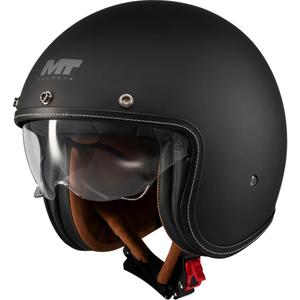 Kask motocyklowy otwarty MT Lemans 2 SV S Pure A1 matowy czarny
