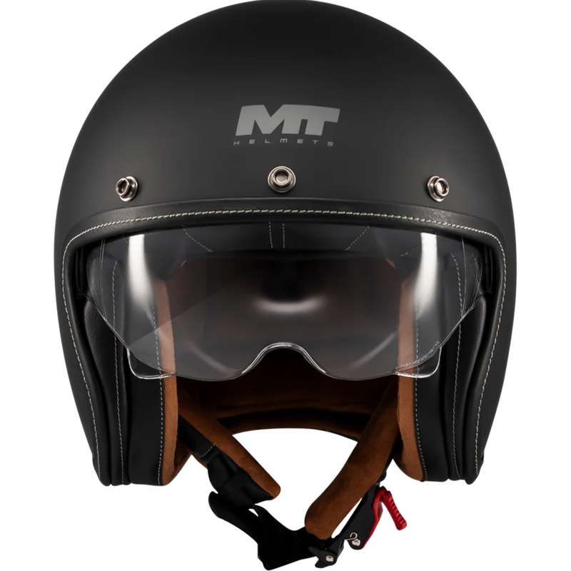 Kask motocyklowy otwarty MT Lemans 2 SV S Pure A1 matowy czarny