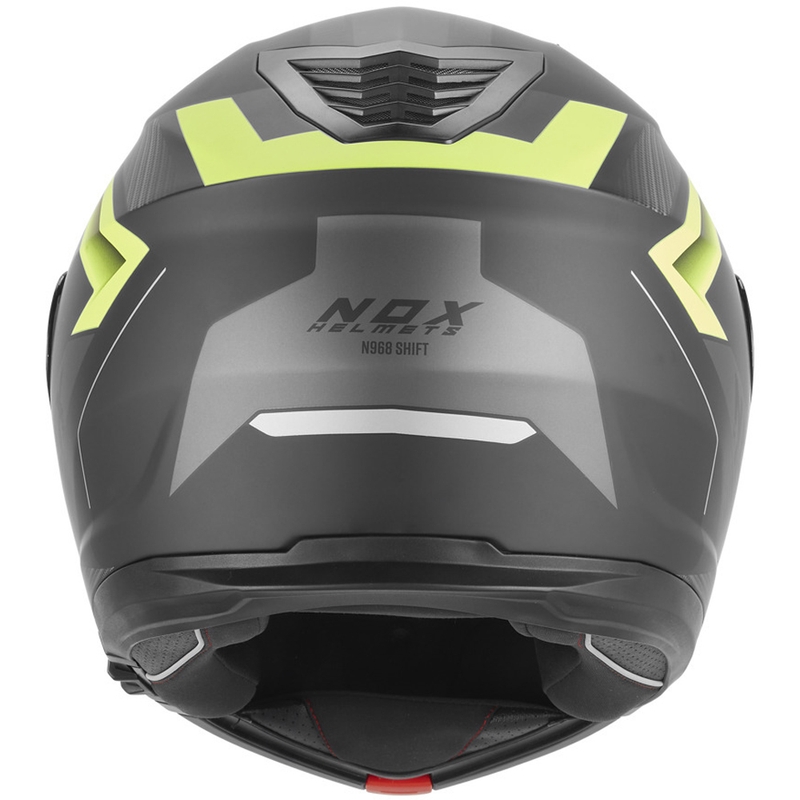 Kask motocyklowy z klapką NOX N968 Shift matowy czarno-fluo żółty