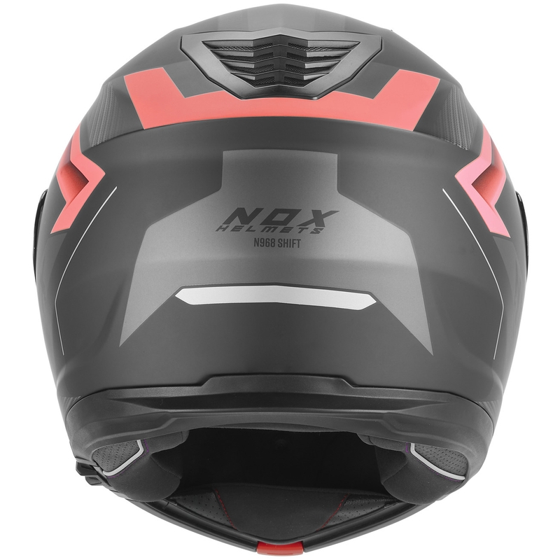 Kask motocyklowy z klapką NOX N968 Shift matowy czarno-czerwony