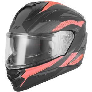 Kask motocyklowy integralny NOX N304-S REVO matowy czarno-czerwony