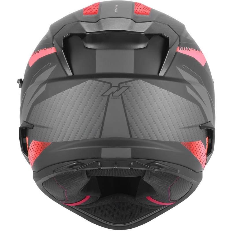 Kask motocyklowy integralny NOX N304-S REVO matowy czarno-czerwony