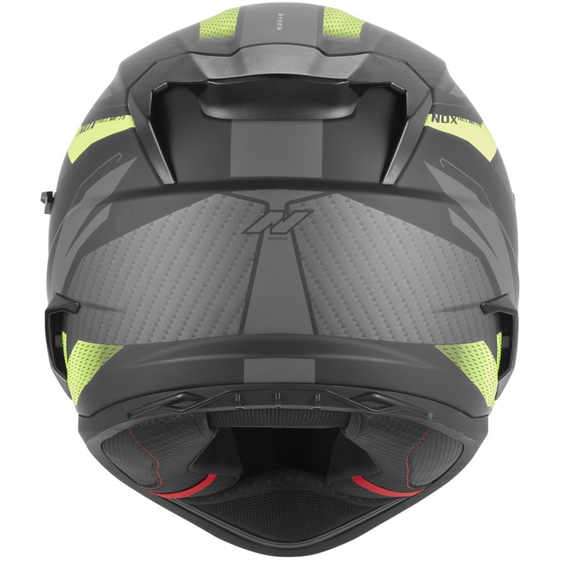 Kask motocyklowy integralny NOX N304-S REVO matowy czarno-fluo żółty