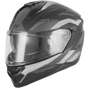 Kask motocyklowy integralny NOX N304-S REVO matowy czarno-srebrny