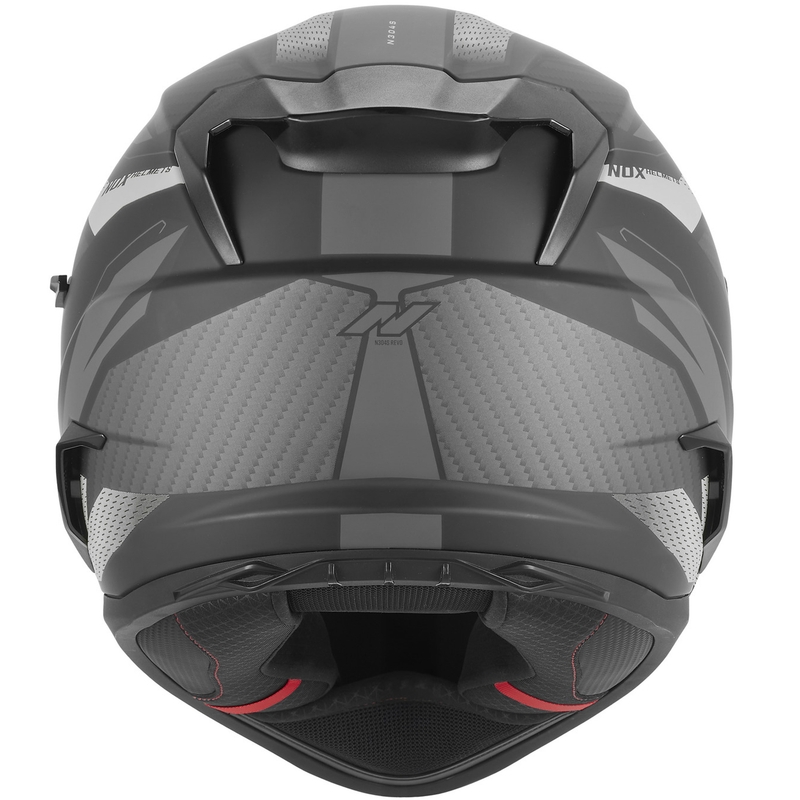 Kask motocyklowy integralny NOX N304-S REVO matowy czarno-srebrny