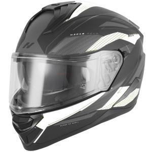 Kask motocyklowy integralny NOX N304-S REVO matowy czarno-biały
