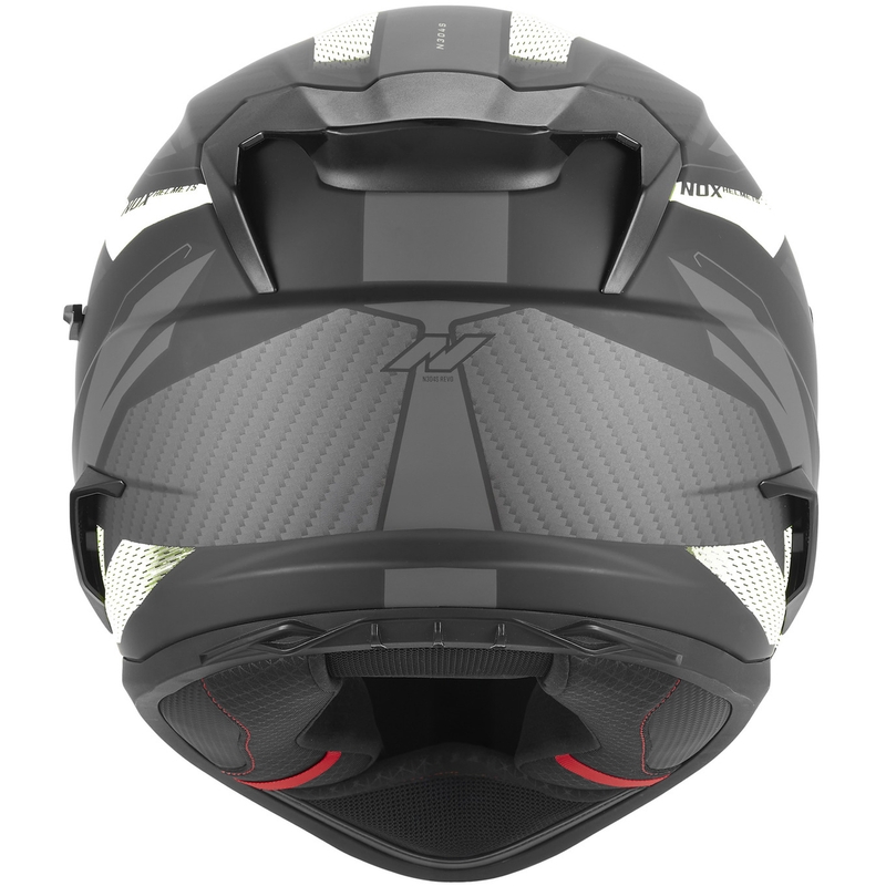 Kask motocyklowy integralny NOX N304-S REVO matowy czarno-biały