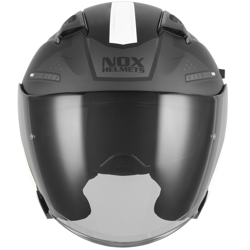 Kask motocyklowy otwarty NOX N130 EKTO matowy czarno-biały
