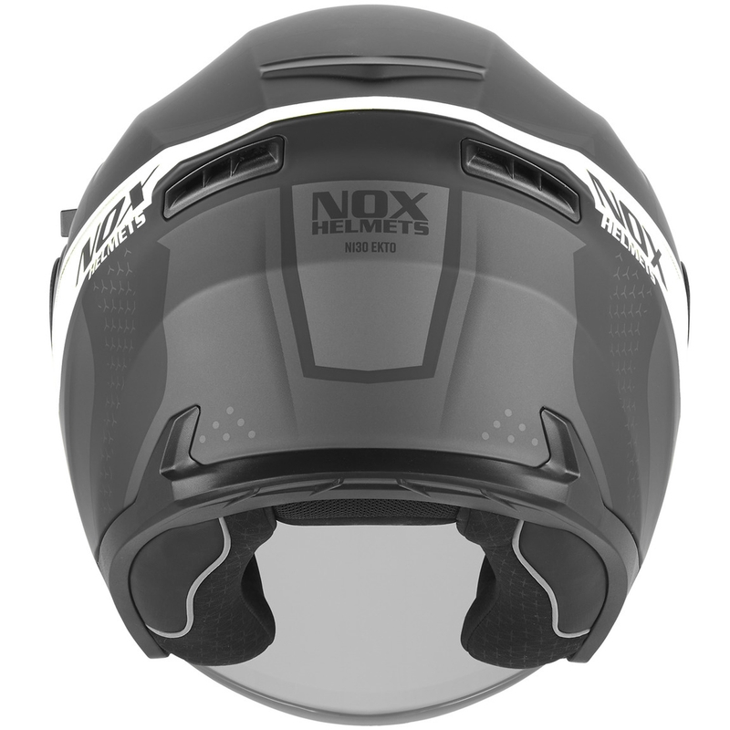 Kask motocyklowy otwarty NOX N130 EKTO matowy czarno-biały