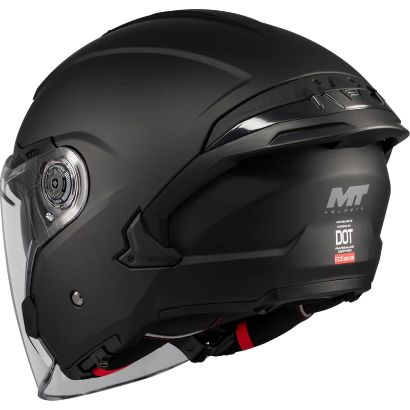 Kask motocyklowy otwarty MT Cosmo SV Pure A1 matowy czarny