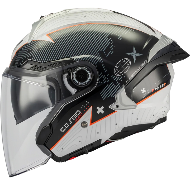 Kask motocyklowy otwarty MT Cosmo SV Layout A1 czarno-szary