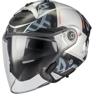 Kask motocyklowy otwarty MT Cosmo SV Arrow C2 szaro-czarny