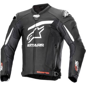 Skórzana kurtka motocyklowa Alpinestars GP Plus R 4 Rideknit w kolorze czarno-białym