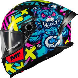 Kask motocyklowy integralny MT Braker SV Crazy Teddy wielokolorowy