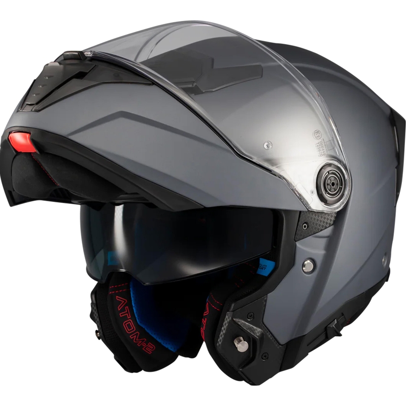 Kask motocyklowy typu flip-up MT Atom 2 SV Pure A2 matowy szary