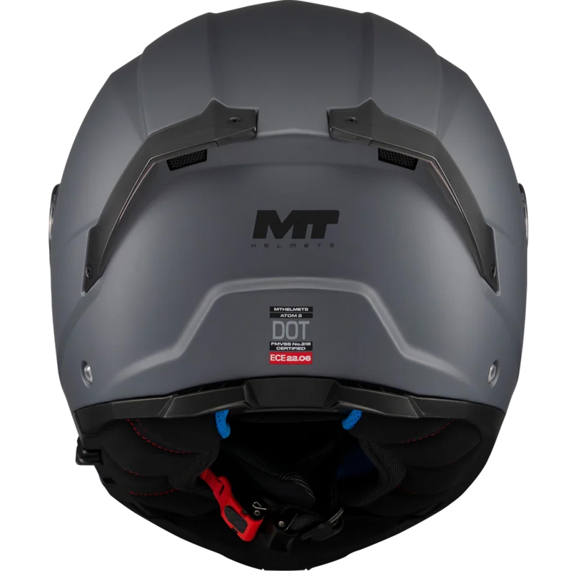 Kask motocyklowy typu flip-up MT Atom 2 SV Pure A2 matowy szary