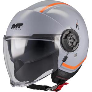 Kask motocyklowy otwarty MT Viale SV S Tasty C4 szaro-pomarańczowy
