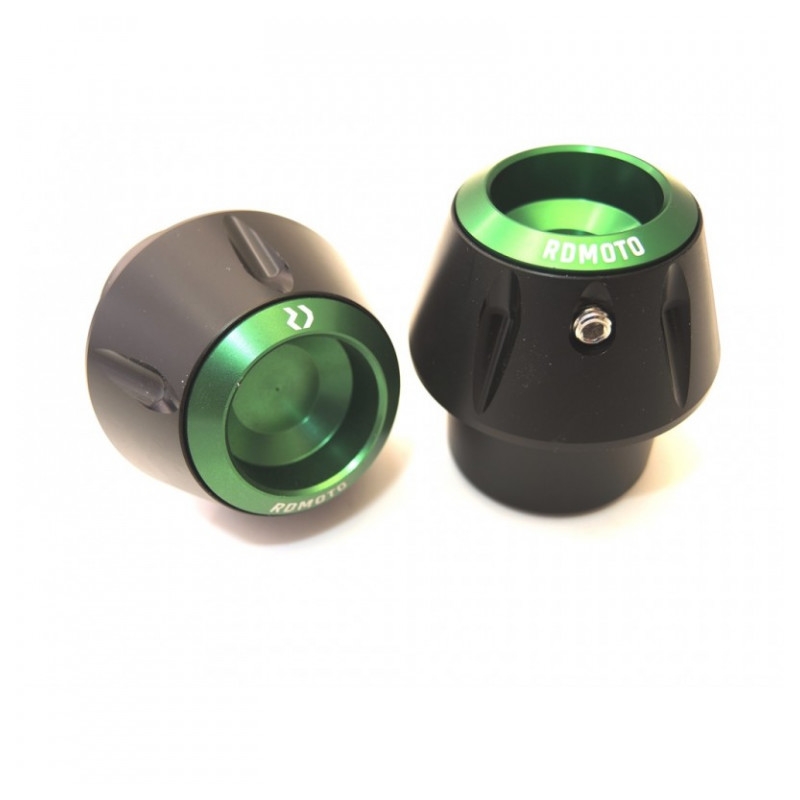 Crash protectors RDMOTO black with green caps