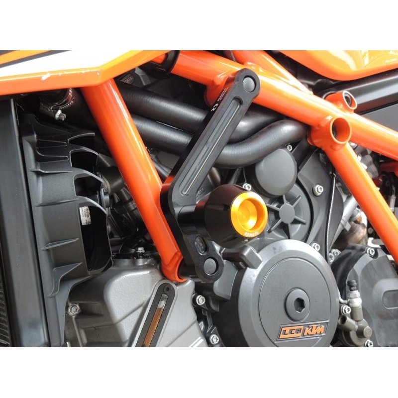 Crash protectors RDMOTO black with green caps