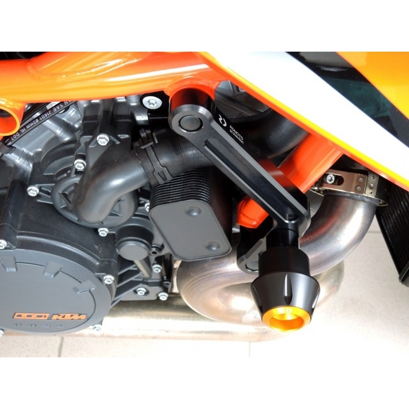 Crash protectors RDMOTO white with blue caps