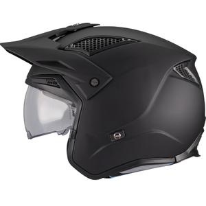 Kask motocyklowy otwarty MT District SV S Pure A1 matowy czarny