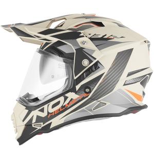 Kask motocyklowy enduro NOX N312 Track matowy piaskowo-pomarańczowy