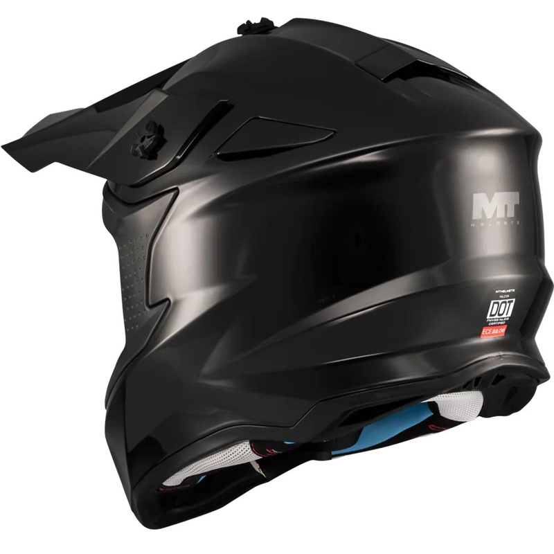Kask motocrossowy MT Falcon S Pure A1 matowy czarny