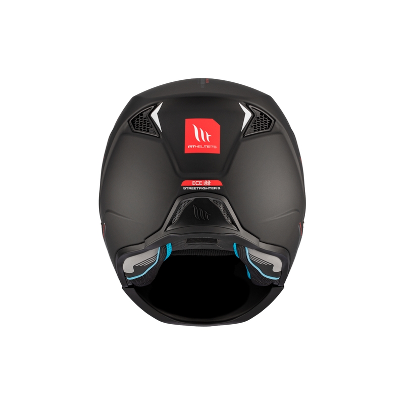 Kask otwarty z maską MT Streetfighter SV S Solid A1 czarny mat z wizjerem irydowym - II gatunek - II. jakość