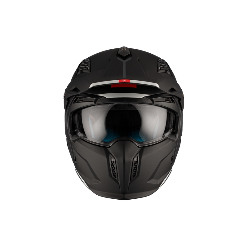 Kask otwarty z maską MT Streetfighter SV S Solid A1 czarny mat z wizjerem irydowym - II gatunek - II. jakość