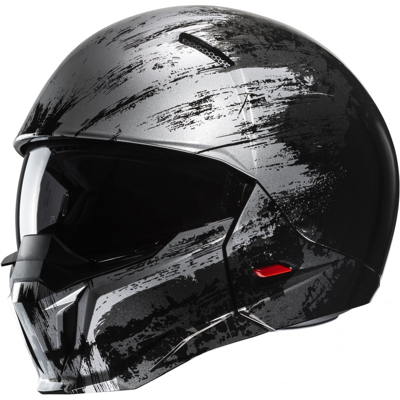 Kask otwarty z maską HJC i20 Furia MC5 czarno-szary - II gatunek - II. jakość