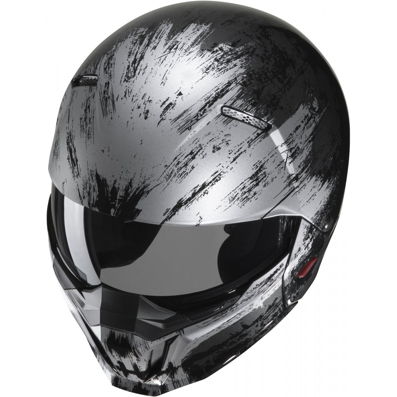 Kask otwarty z maską HJC i20 Furia MC5 czarno-szary - II gatunek - II. jakość