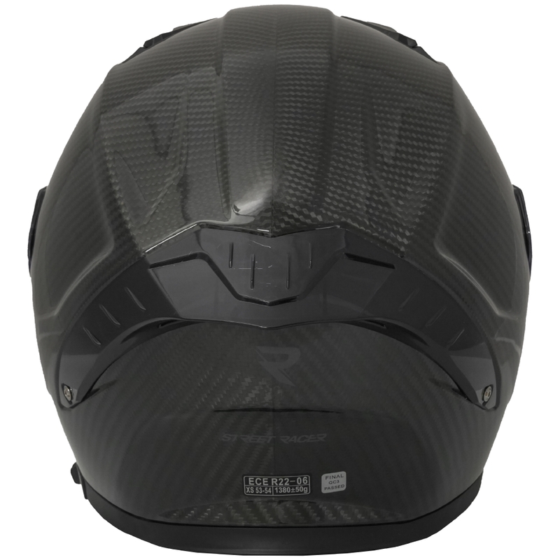 Kask motocyklowy integralny Street Racer Titan Carbon czarny - II gatunek - II. jakość