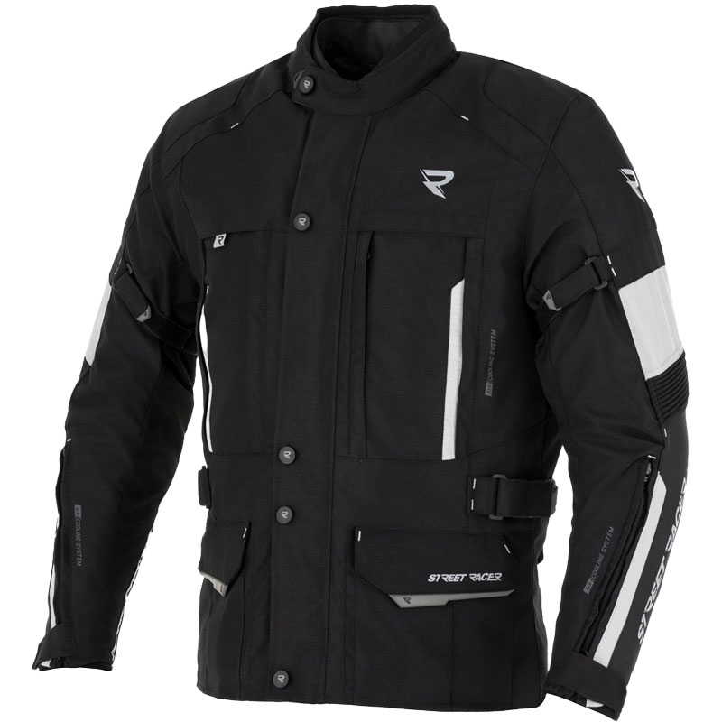 Kurtka motocyklowa Street Racer Hilax czarno-szara - II gatunek - II. jakość