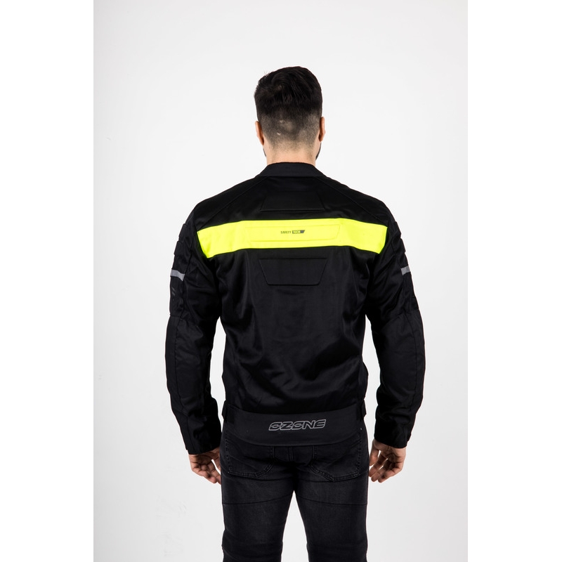 Kurtka motocyklowa Ozone Dart czarno-fluo-żółta - II gatunek - II. jakość