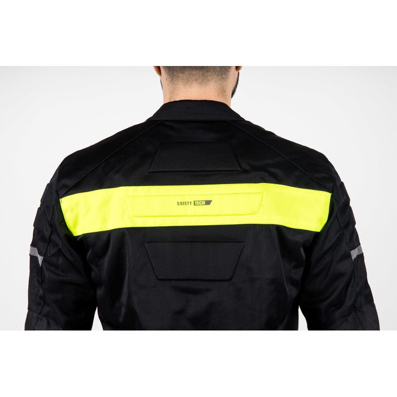Kurtka motocyklowa Ozone Dart czarno-fluo-żółta - II gatunek - II. jakość